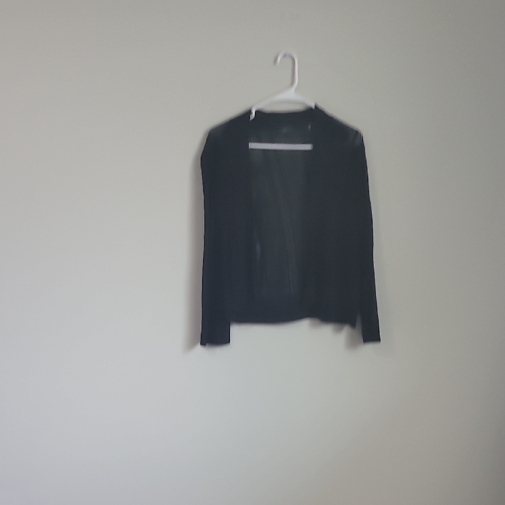 Source Unknown Black Open-Front Women's Cardigan